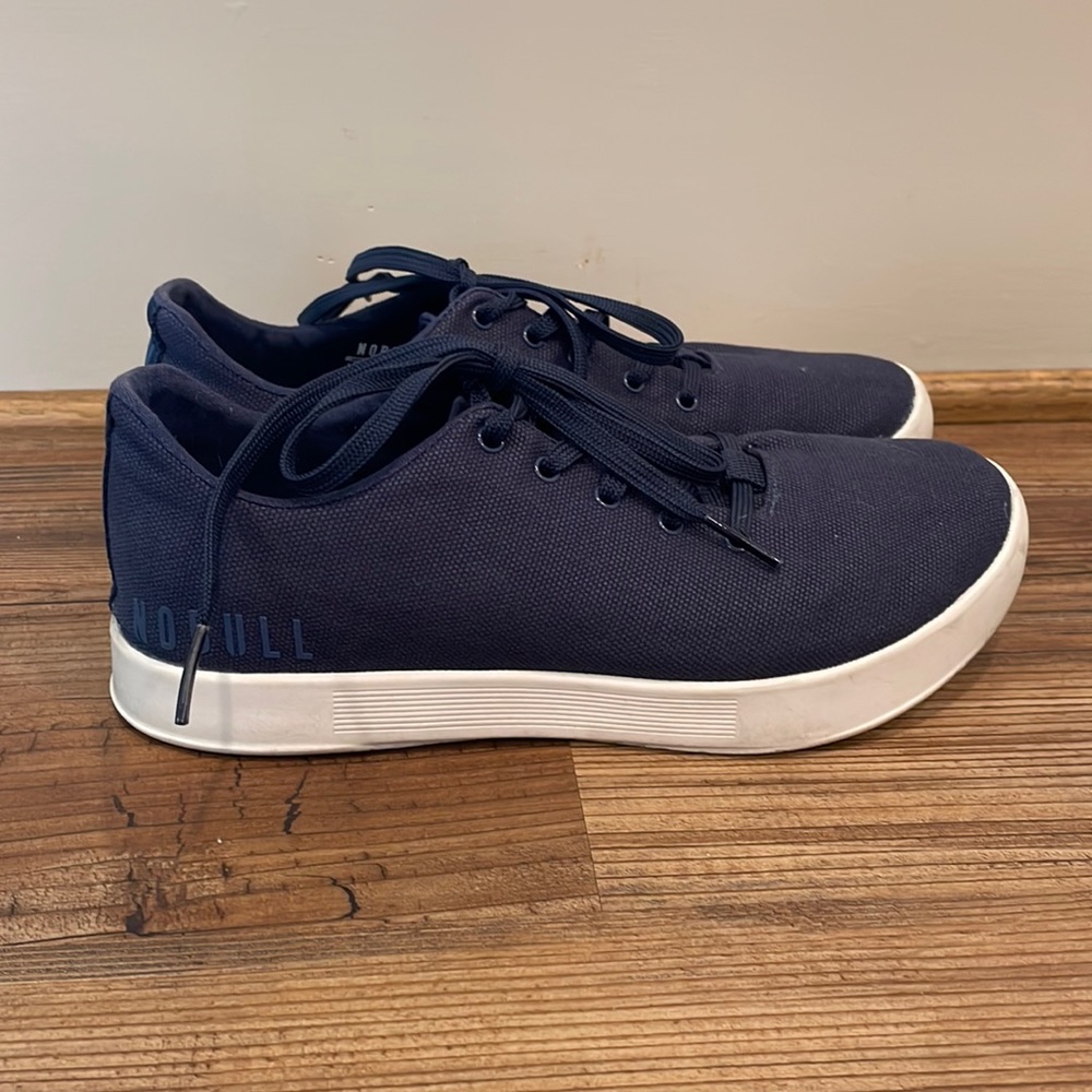 9.5 NoBull Navy Ivory Canvas Trainers - Women’s